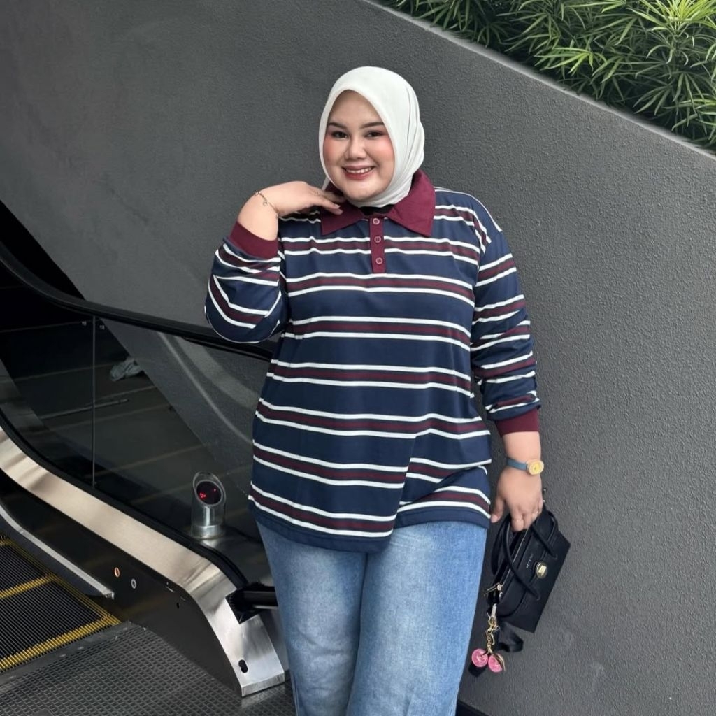 RUGBY STRIPES SHIRT JUMBO SAMPAI LD 150CM