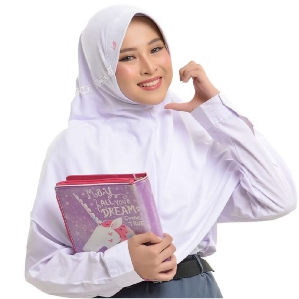 Preloved Kerudung Rabbani Innova | Size L | Warna Baby Pink