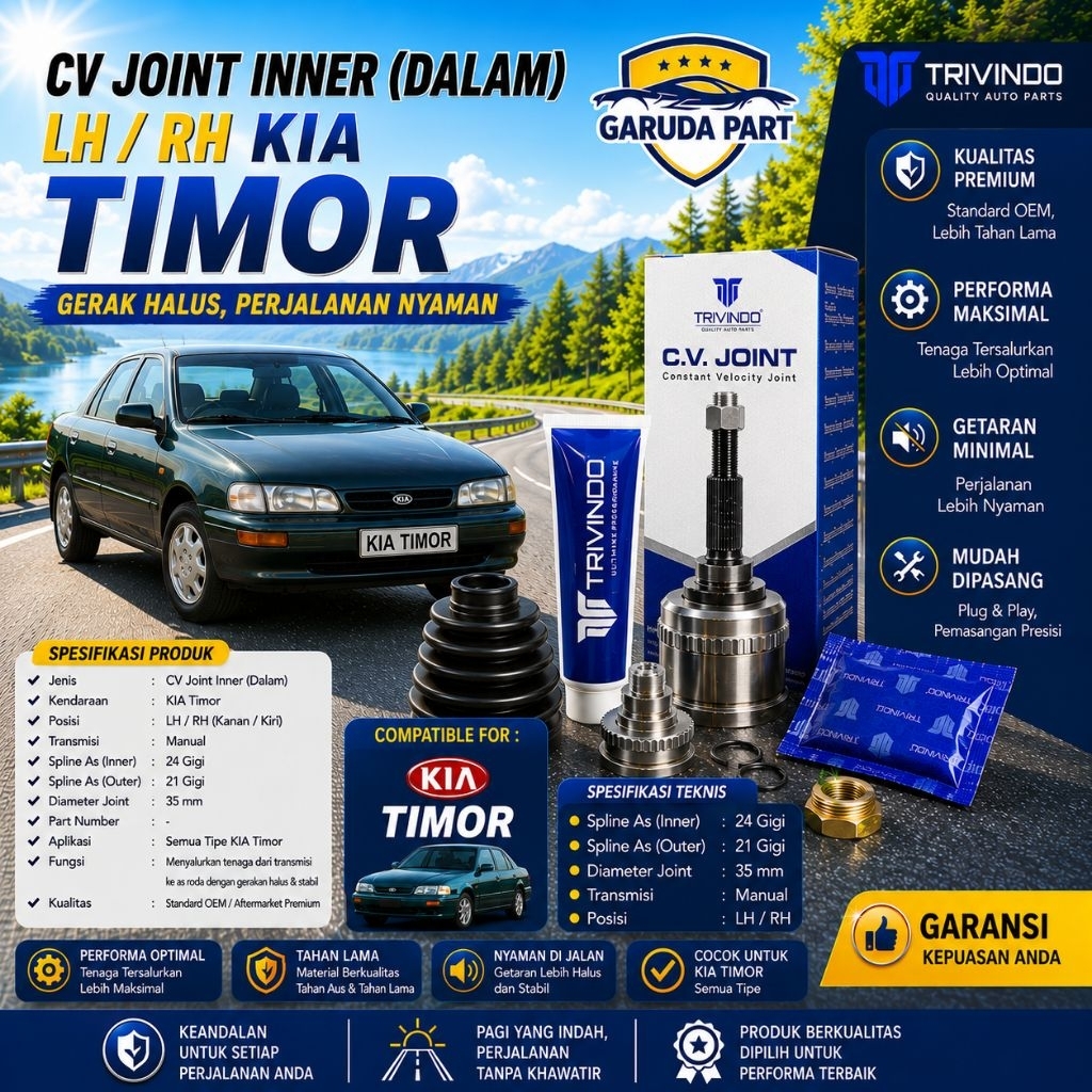 CV JOINT INNER (DALAM) KIA TIMOR
