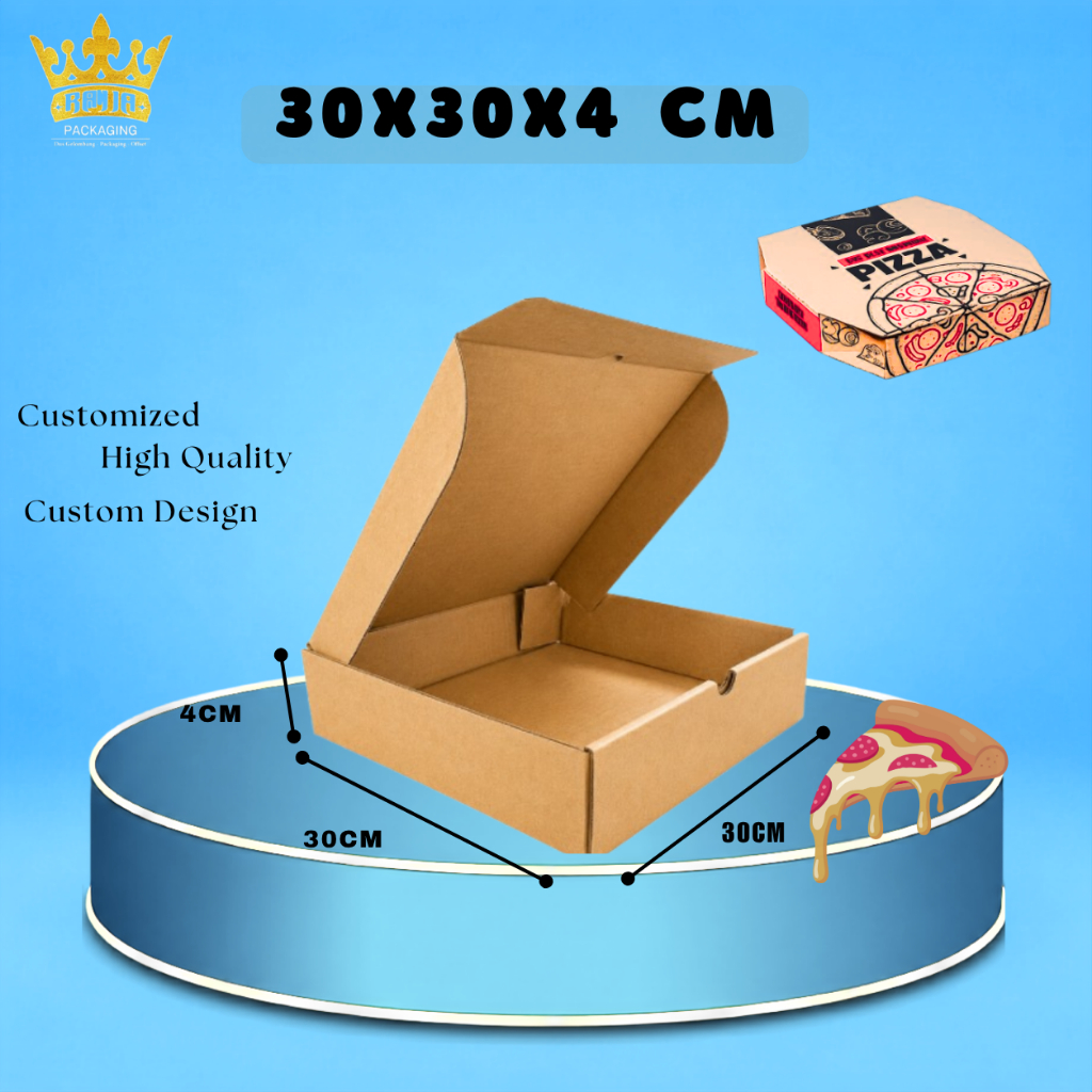 Kardus Pizza / Box Pizza (Custom) 30x30x4cm