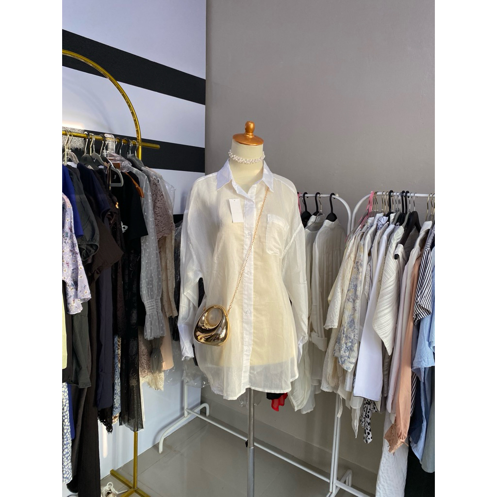 kemeja outer oversize wanita premium
