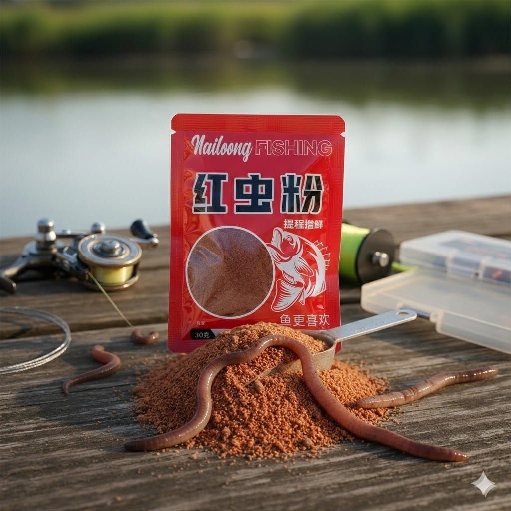 Jawara Pancing - Umpan Serbuk Cacing Merah Red Worm Powder Jitu Anti Zonk 30gr - Biang Amisan Campur