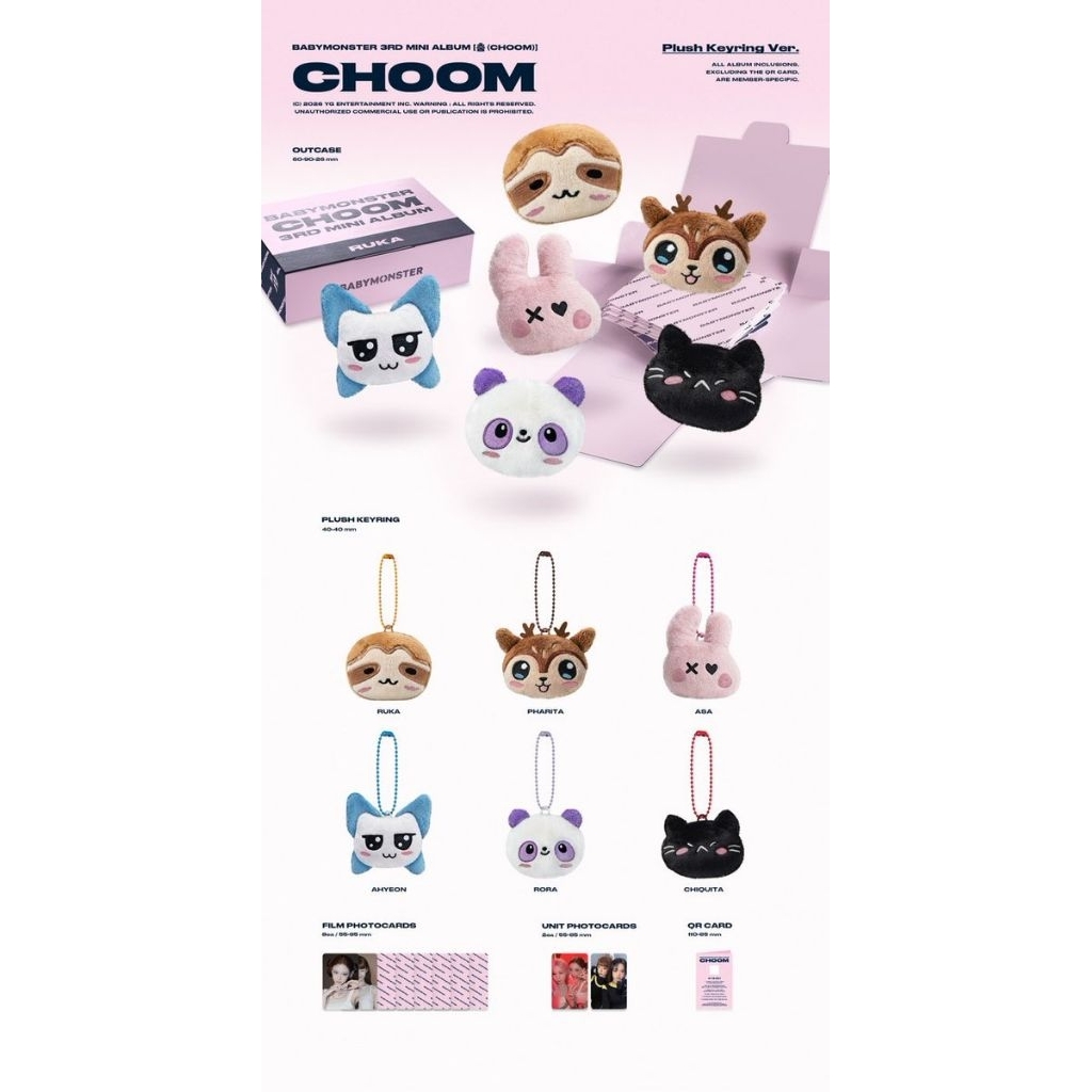 READY Ruka Babymonster BM Choom album keyring ver sealed only no.pob
