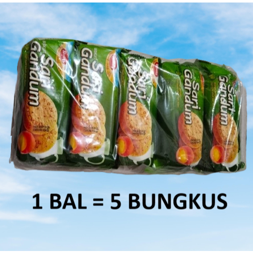 Biskuit Sari Gandum Roma Original Biskuit Gandum Utuh & Susu Kaya Serat 1 Bal 5 Bungkus