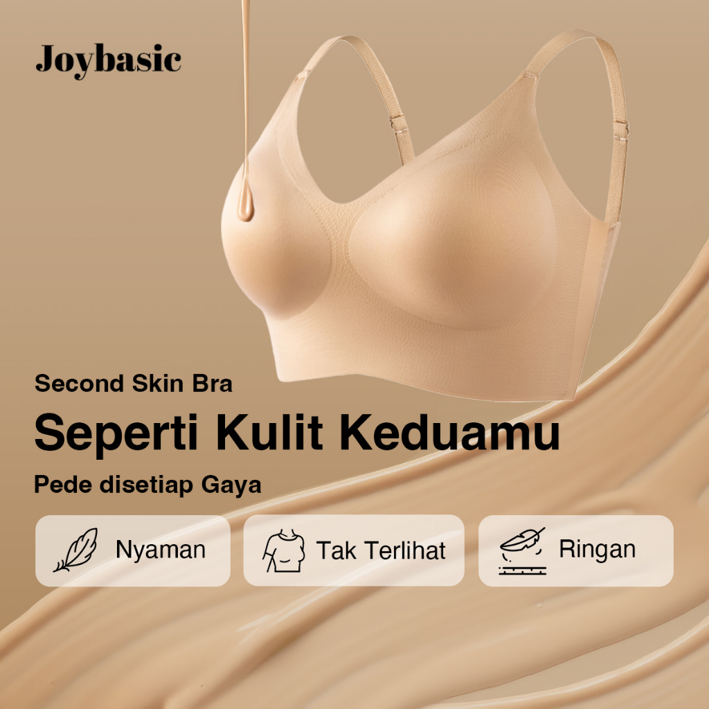 Joybasic Second Skin Smooth Fit Push Up Bra, Kualitas Premium, Desain Tanpa Garis Jahitan Nyaman Dip