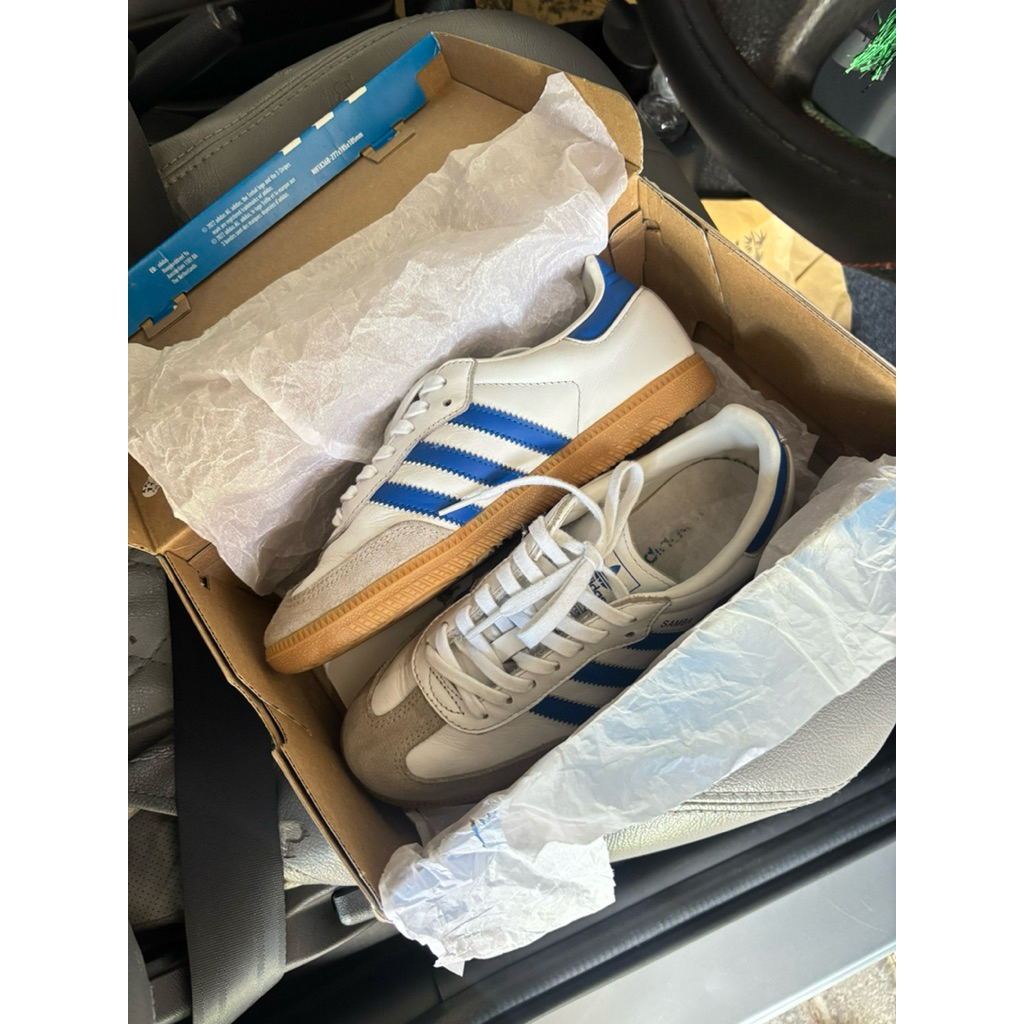 adidas samba og white blue