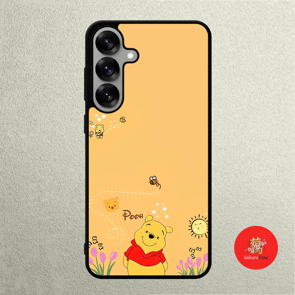 Case SAMSUNG A57 A56 A37 A36 A50 A50 A51 A52 A53 A54 A55 Rubber Softcase Winnie Pooh Bee