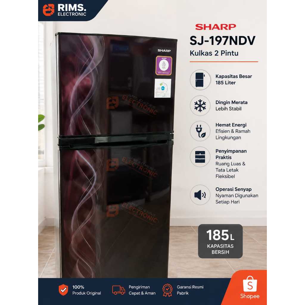 KULKAS SHARP 2 PINTU SJ-197ND