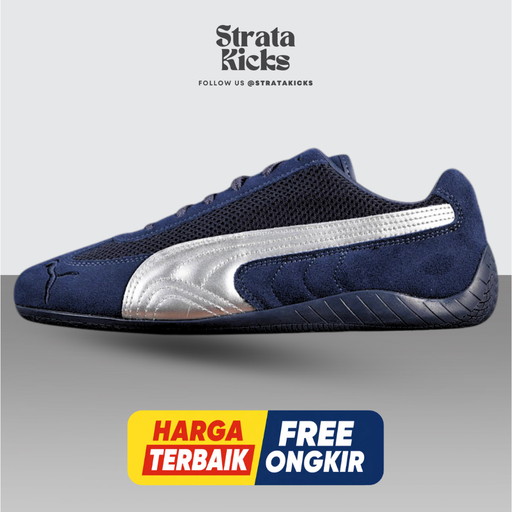 Puma Speedcat PRM Navy Matte SIlver Sneaker 403902-05 (Size 36-45)