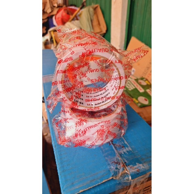 Double Tape tissue putih honhstar / double tape Tissue 12mm 24mm 36mmx8m MURAH