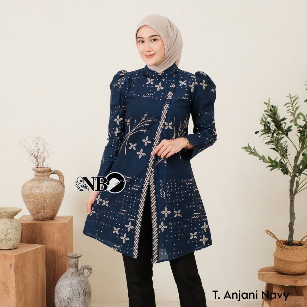 Batik Tunik Nirmala Batik Modern Blouse Tunik Atasan Batik Wanita Tunik Lyodra