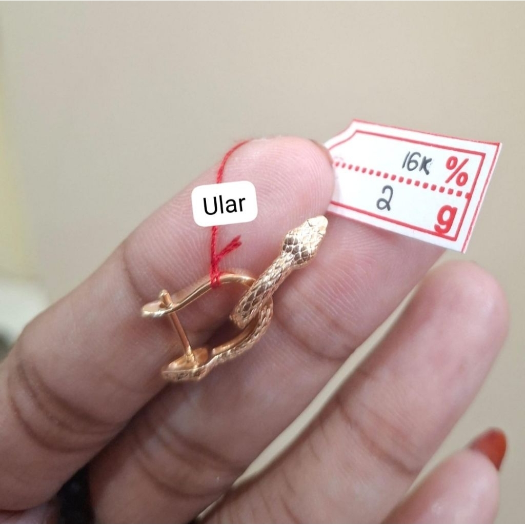 Anting emas 70 ular klip