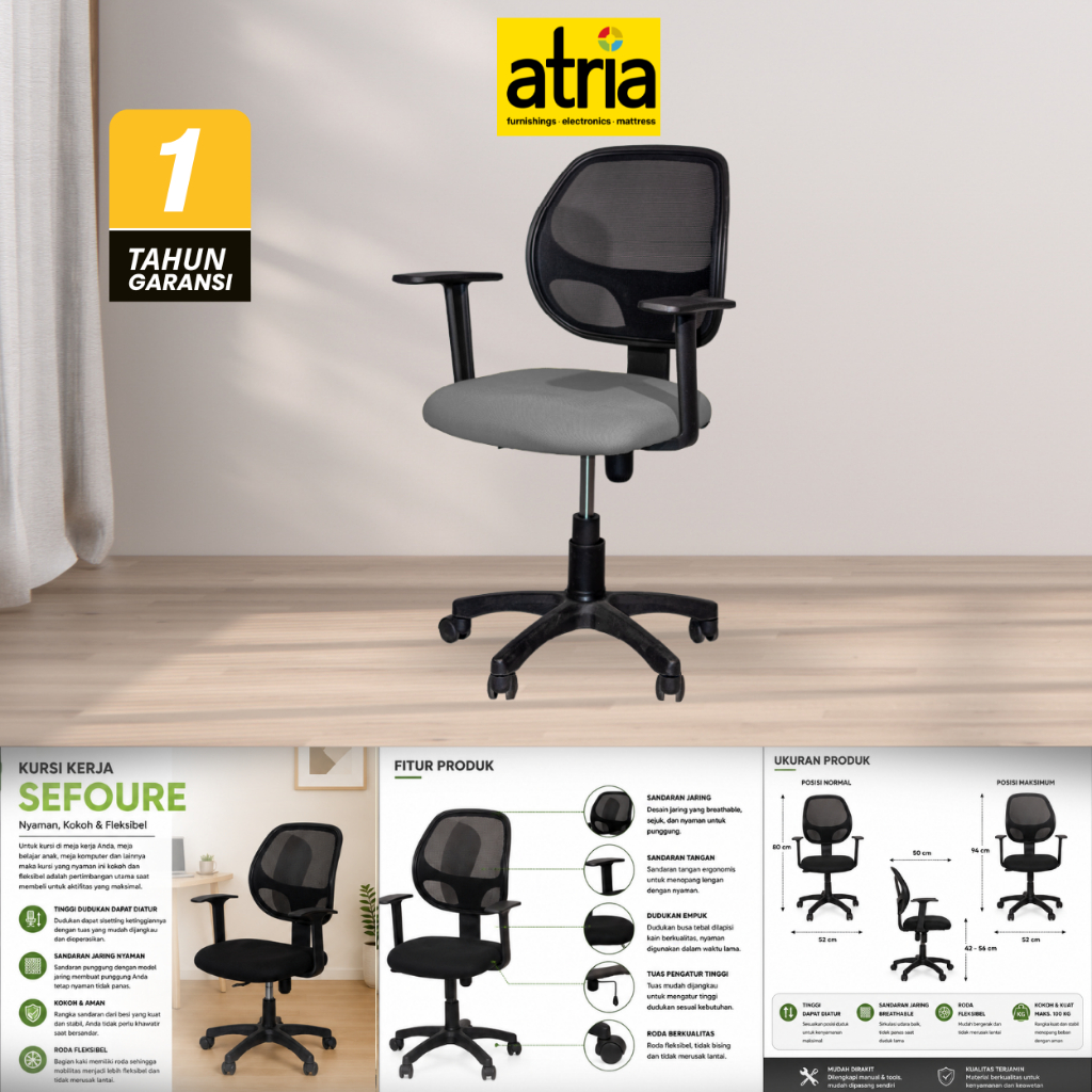Atria Kursi Kantor Sefoure Staff Chair