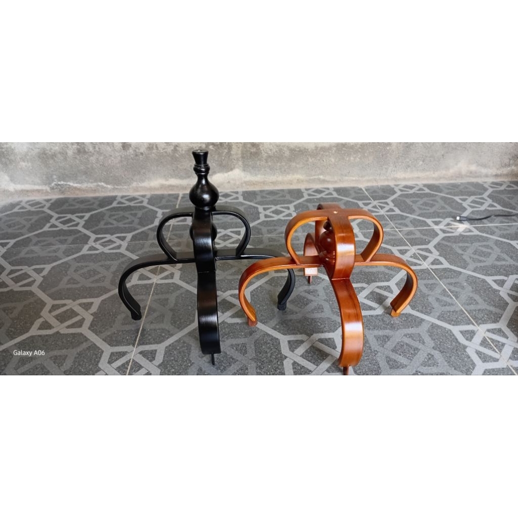 mahkota sangkar murai ,, kayu jati warna natural/hitam