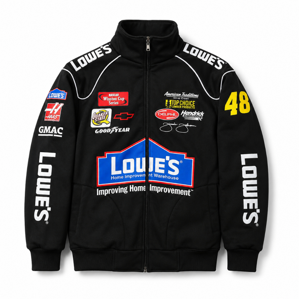 Jaket Nascar Racing Vintage Lowes Jaket Ridding Racing Bahan Katun Flacee Black Fire Jaket Sunmori Z