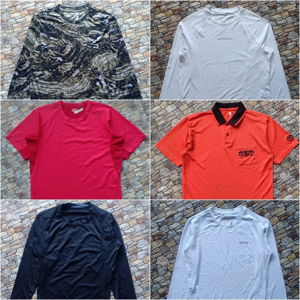 Kaos Jersey Running dry fit preloved original, Jersey olahraga pria dry fit