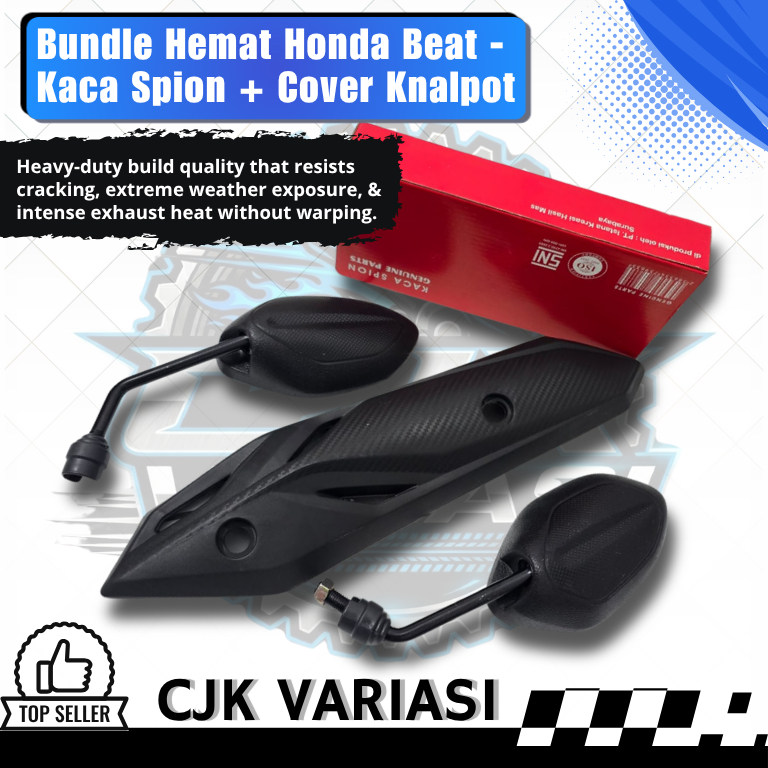 PAKET HEMAT Cover Tameng Kenalpot Beat 2020 - 2023 Beat Delux Beat Street tameng tutup knalpot beat 