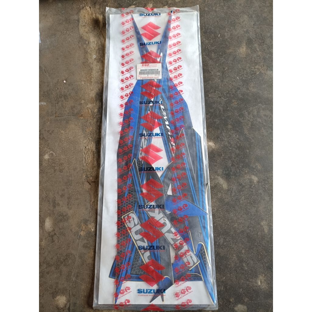striping suzuki skywave 125 tahun 2008 warna biru.. 100% original SGP