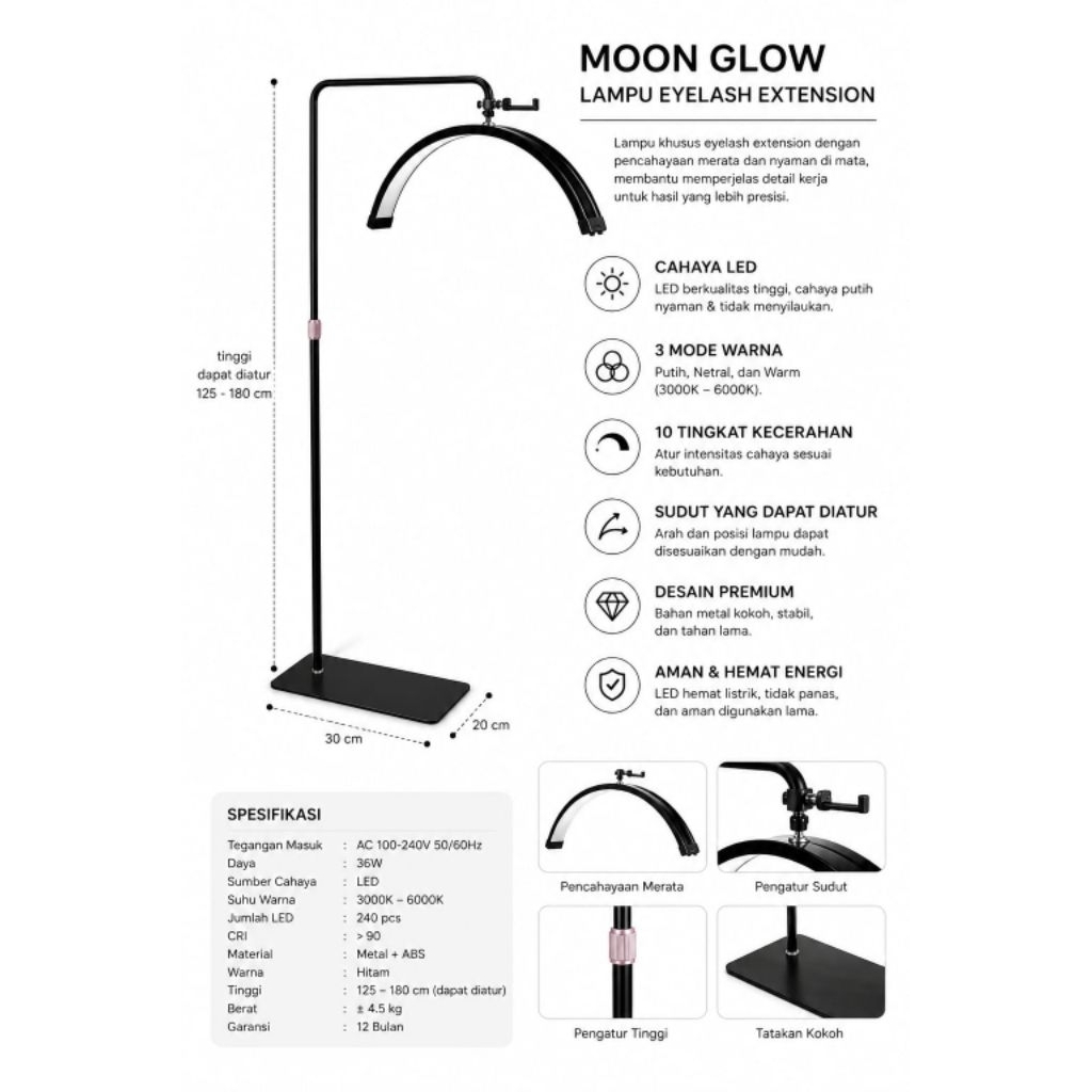 MOONLIGHT lampu eyelash