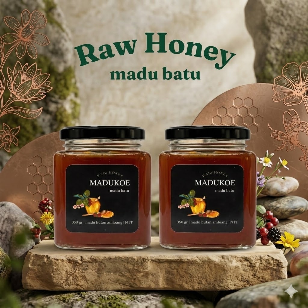 [2 pcs] Madu Liar Hutan Amfoang NTT - Madu Batu 350gr