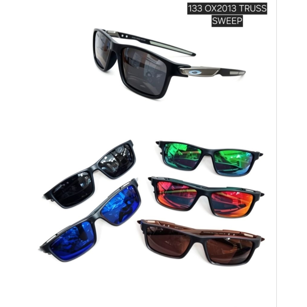 kacamata sporty hitam polarized oakley truss sweep