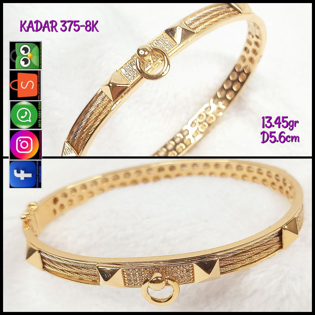 GELANG BANGLE 3 WARNA KADAR 375-8K