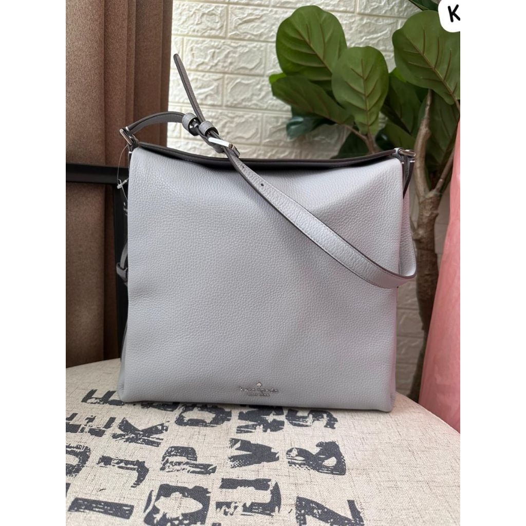 ks dumpling large shoulder bag mountain grey gray