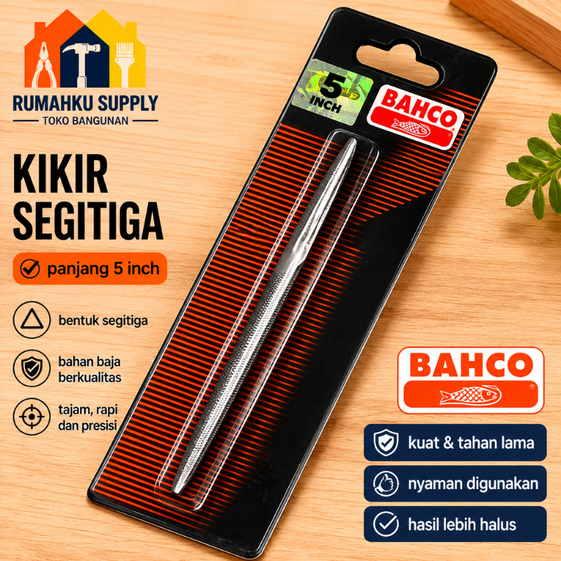 Kikir gergaji bacho / kikir segitiga bacho / pengasah mata gergaji kayu / kikir bacho berkualitas
