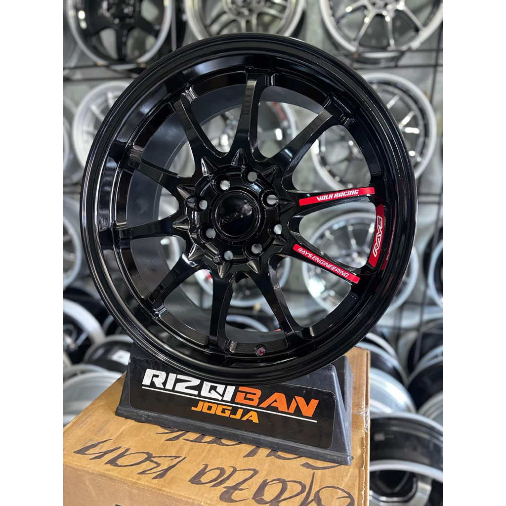 velg ce28 r16 black glossy lebar 7 et42 kondisi baru