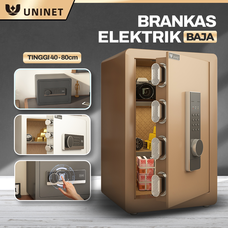 UNINET Brankas Uang Dan Emas Safety Box Dokumen Berkas Dokumen Full Besi tempat penyimpanan