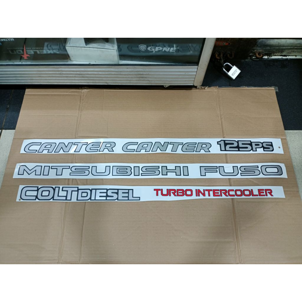 stiker  mobil Truk canter 125 PS