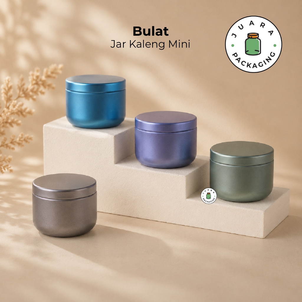 Jar Tin Can Mini Bulat Warna Pastel – Wadah Kosmetik Skincare Cream Kecil Masker Lulur Lip Balm Sale