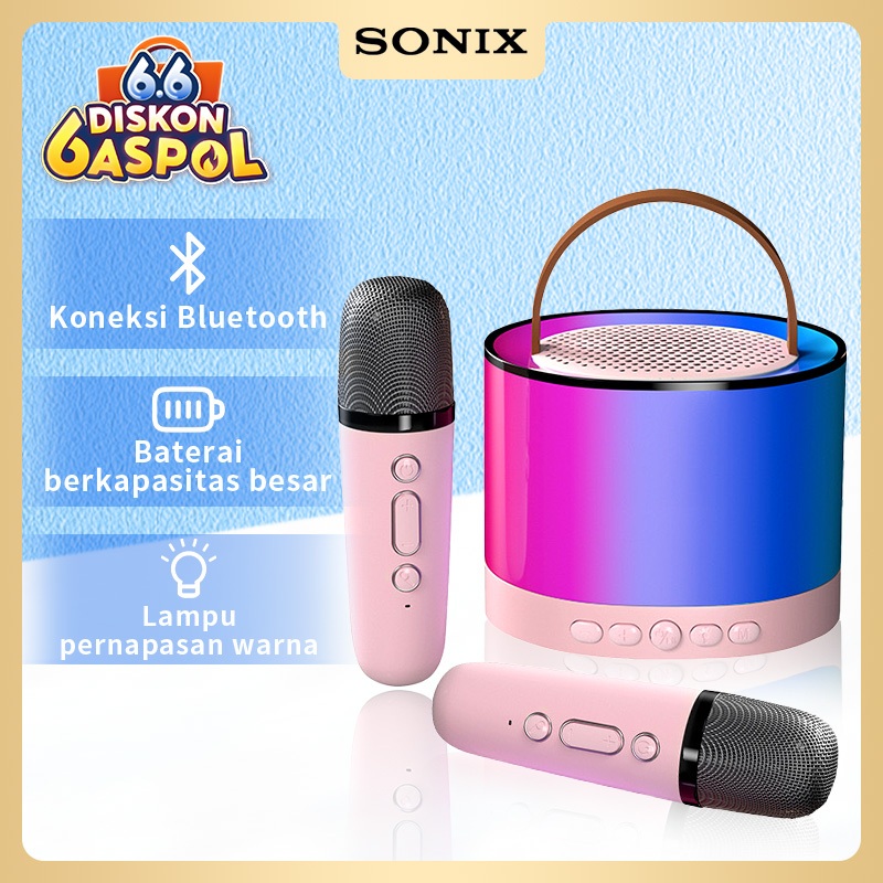 Sonix Karaoke Bluetooth Speaker SK06 Mini Portable Speaker with MIC Full Bass Wireless KTV Cute Wire