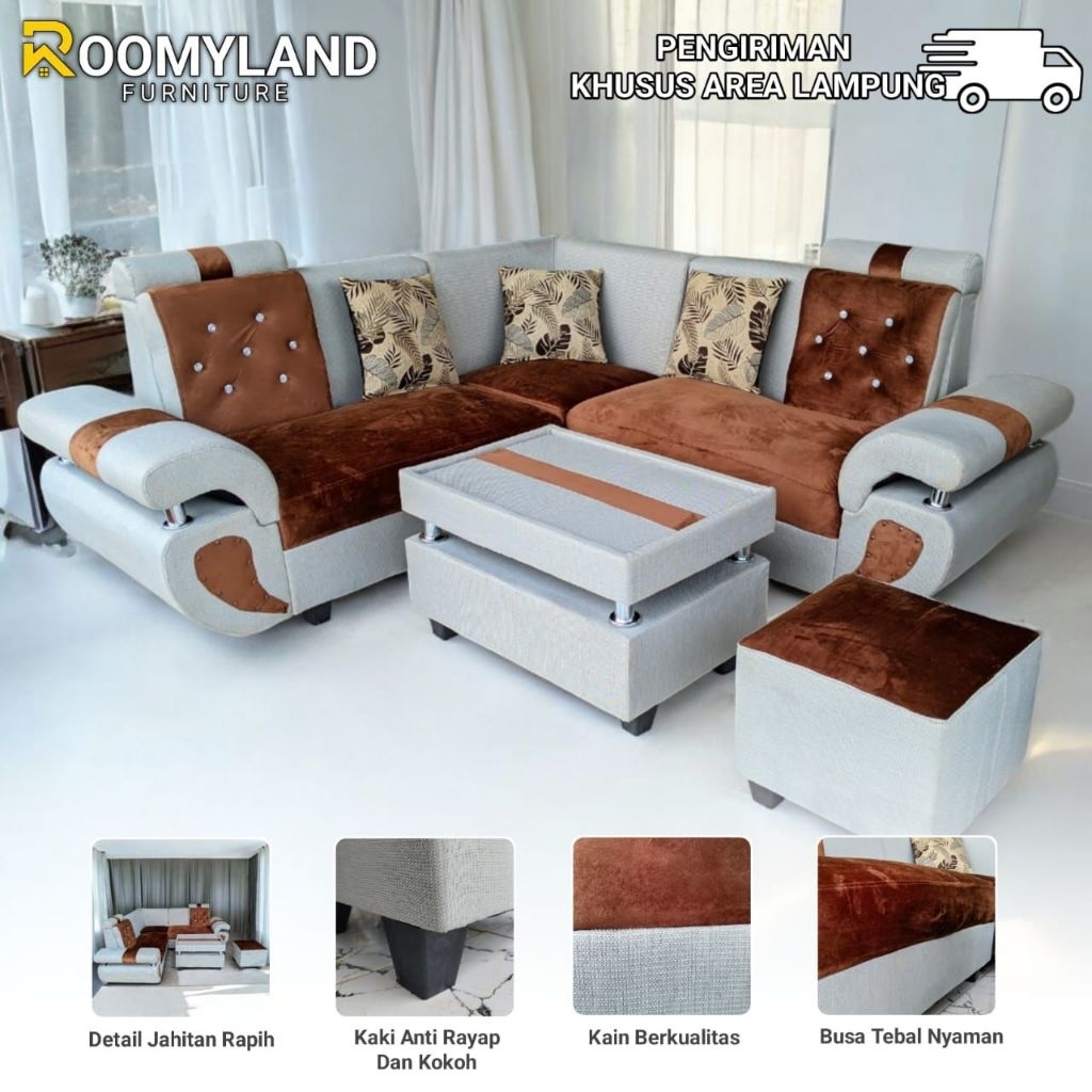 sofa L minimalis, mewah dan elegan HANYA WILAYAH LAMPUNG