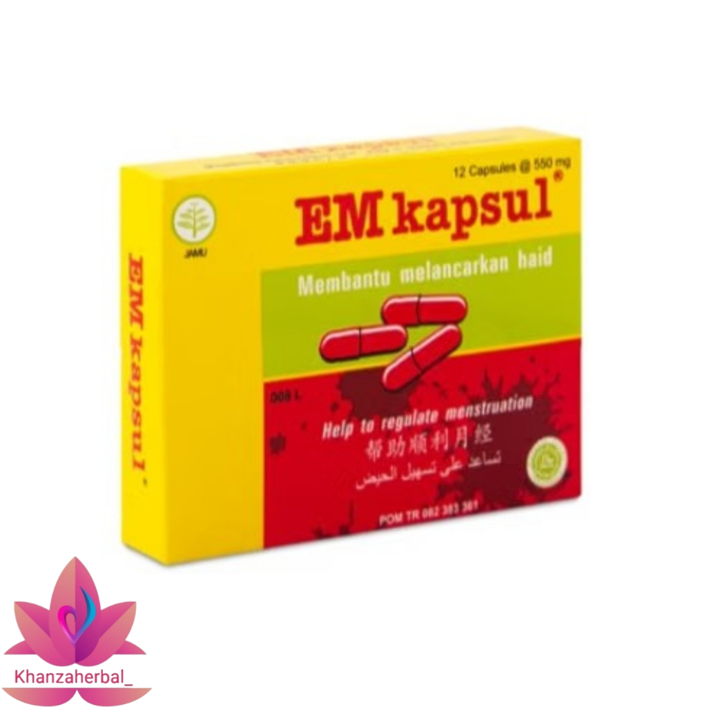 EM Kapsul 12 Capsules | Membantu Melancarkan Haid Original | BRD Em Kapsul