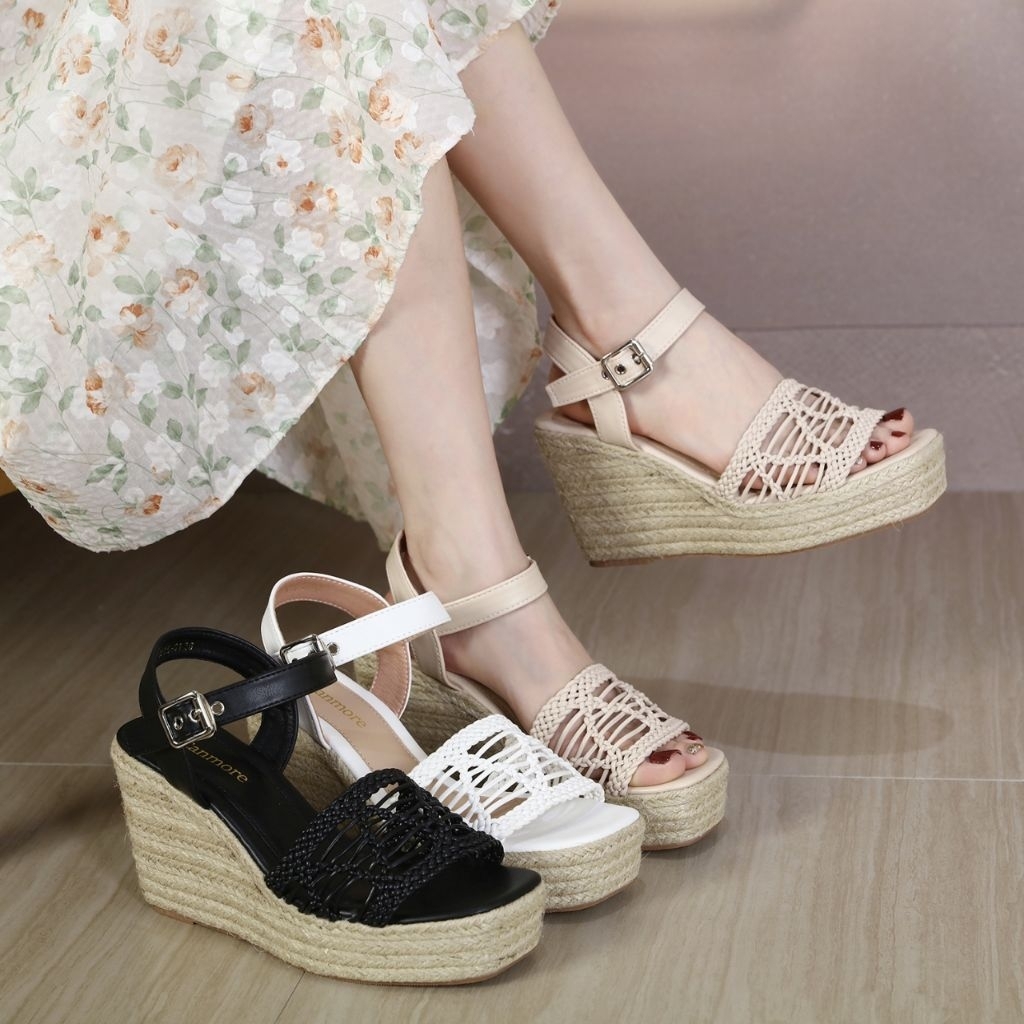 #Real pick Canmore#Sandal Wanita Wadges Sampan Terpopuler Import Quality
