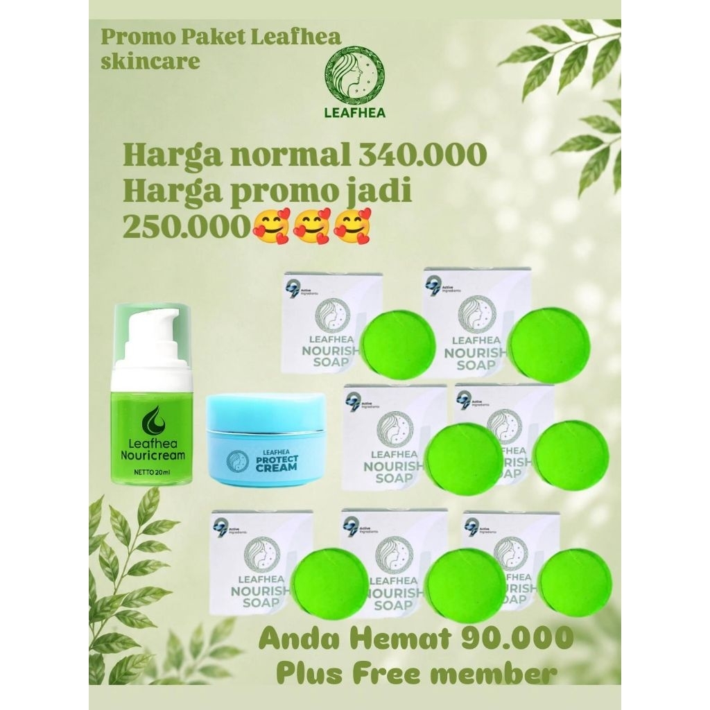 PAKET HEMAT  SKINCARE LEAFHEA  HALAL ,BPOM