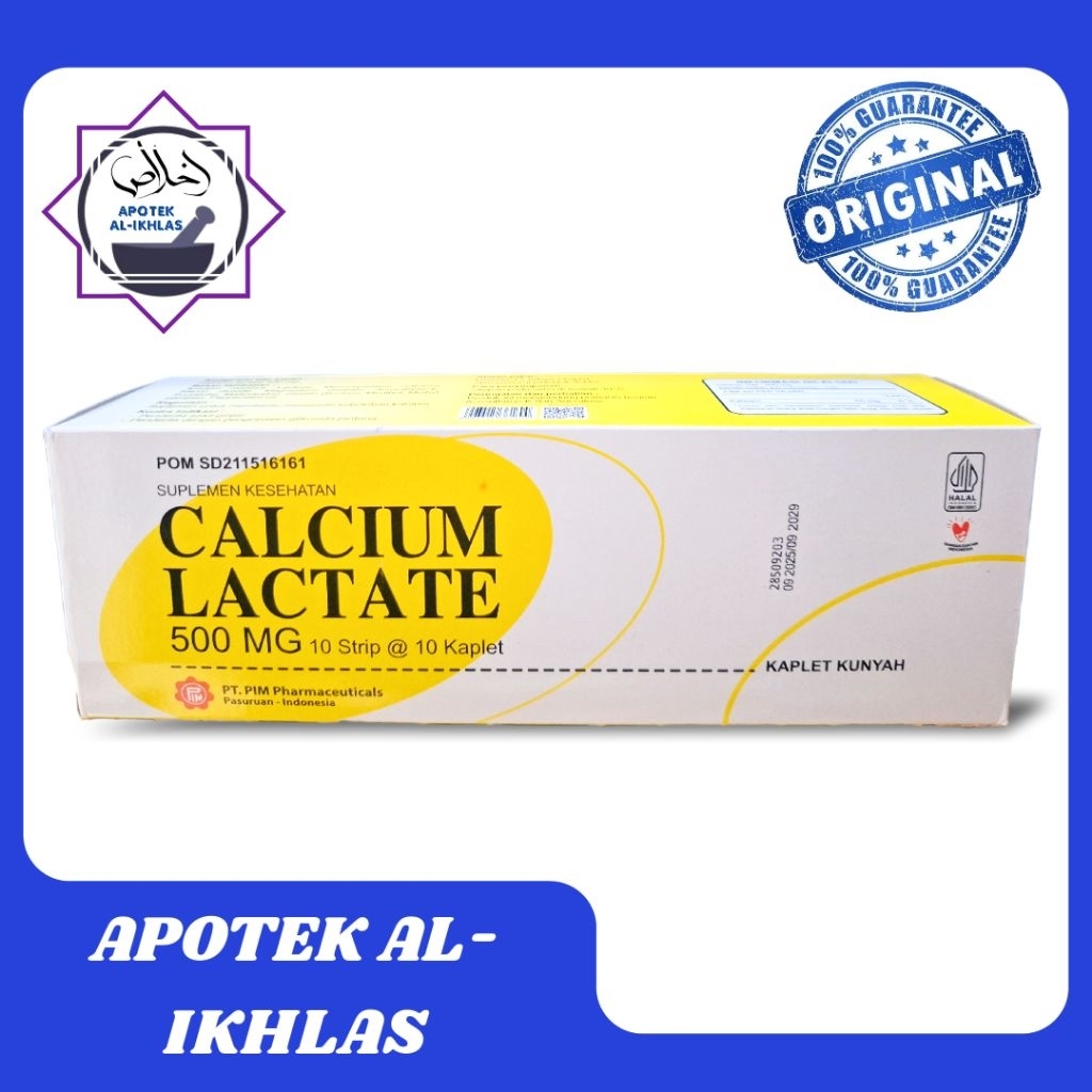 Calcium Lactate PIM (100 Tablet/Box)