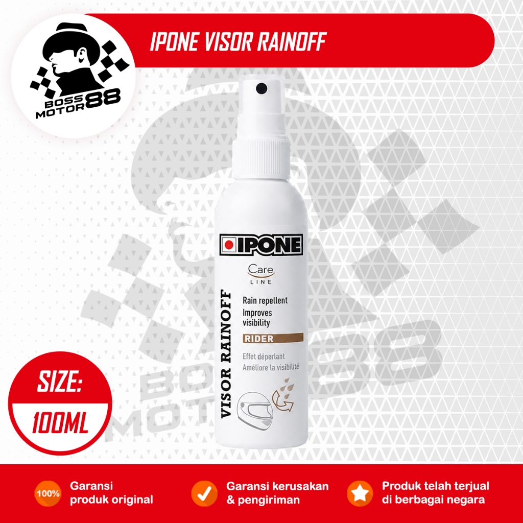Ipone Visor Rainoff 100ml - Water Repellent Visor Helm - Pelapis Kaca Helm Anti Air Original
