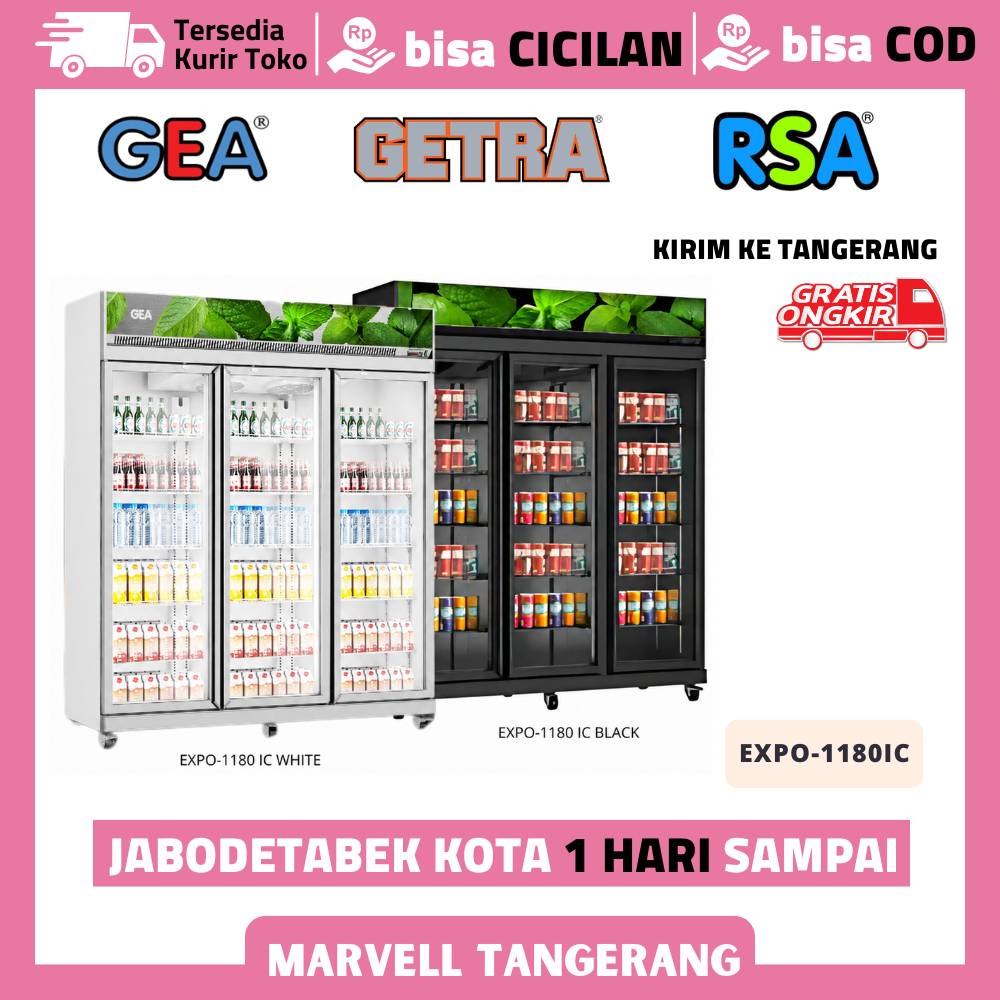 GEA EXPO 1180 IC Black Display Cooler / Kulkas Showcase Pendingin Minuman