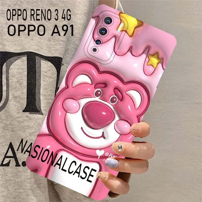 [101] Kessing Oppo Reno 3 4G - Oppo A91 Case Lentur Motif Lotso Cute Case Aesthetic