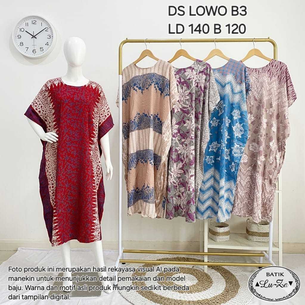 LUZA daster lowo B3 kalong kelelawar jumbo tangan pendek ld 140 bahan santung premium