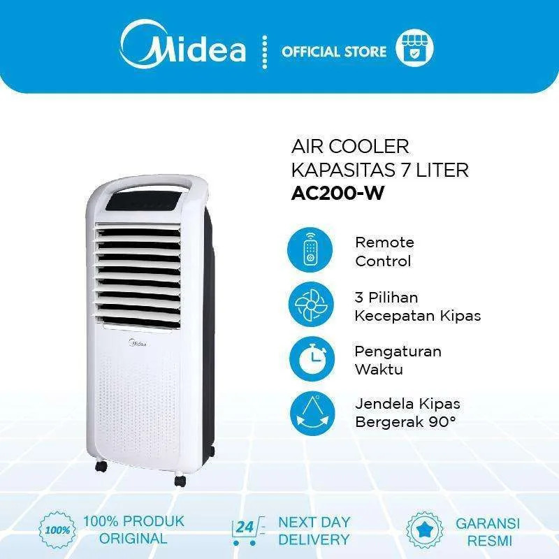 Air Cooler MIDEA AC-200W 7 Liter With Remote & Humidifer