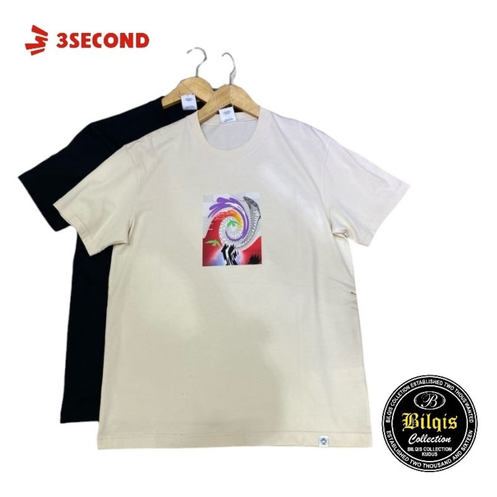 kaos 3second pria original // three 2nd