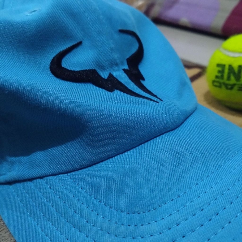 Nike Court Aero Bill Rafael Nadal Bull Rafa Logo Heritage 86 Tennis Cap Topi Tenis/Padel Fury Blue/B