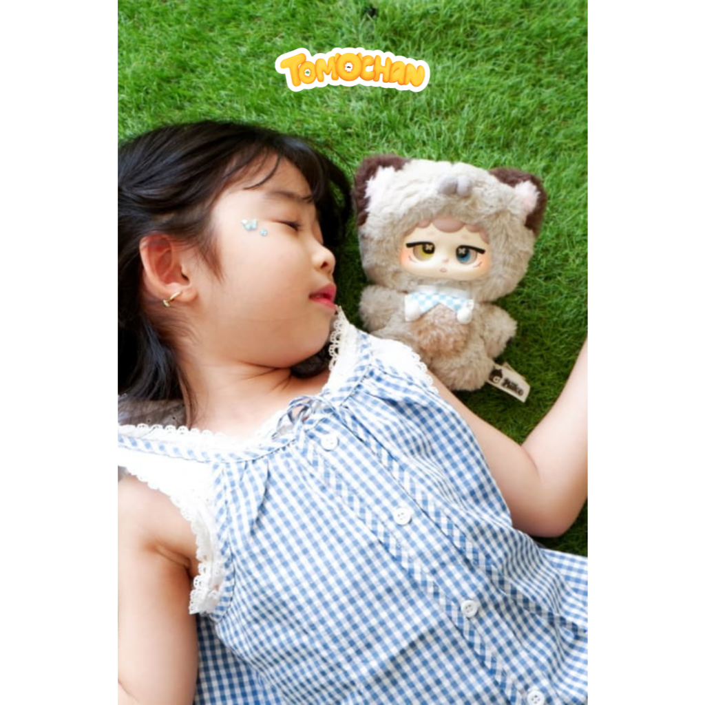 Grey Tomochan Talking AI Doll Plush Keychain Gantungan Boneka Tas Viral | Grey Siamese Fur