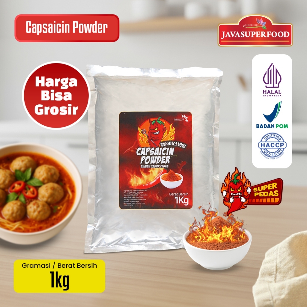 Bubuk Cabe Super Pedas / Bubuk Cabe Pedas / Cabe Bubuk / Bubuk Cabai Kering / CAPSAICIN 1KG
