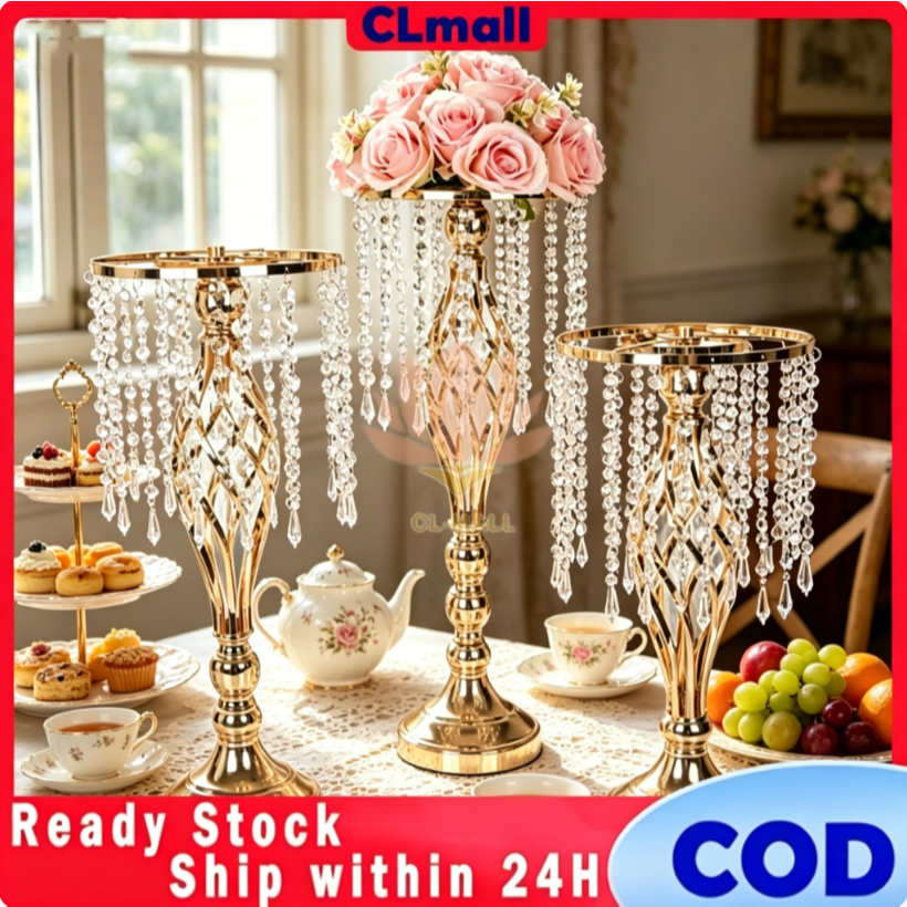 *READY COD* Vas bunga hiasan dekorasi ruang tamu mewah pajangan lemari kaca luxurious wedding vase d
