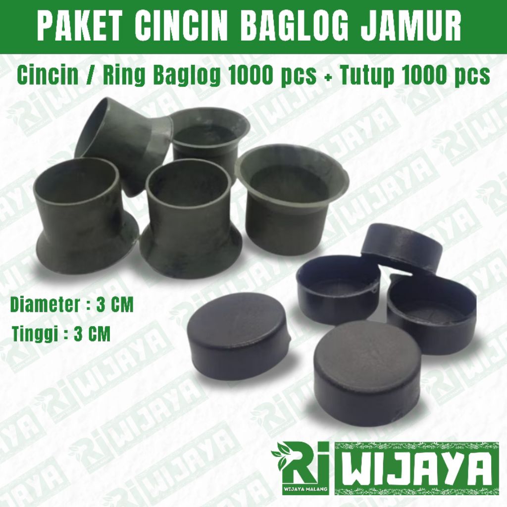 PAKET RING & TUTUP BAGLOG JAMUR TIRAM / PAKET CINCIN BAGLOG JAMUR TIRAM / PAKET RING BAGLOG & TUTUP 