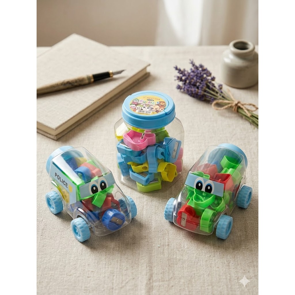 OROTAN PENSIL Serutan toples (1 toples isi 24pc)/rautan toples/penyerut/sharpener